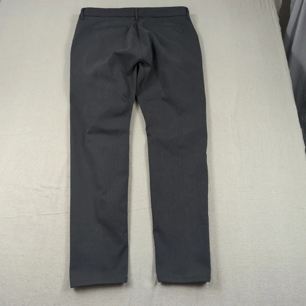 Du/er Pants Mens 38x32 Gray Smart Stretch Slim Trouser